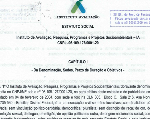Estatuto Social do Instituto Avaliação